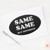 STICKER OVALE MÊME MAIS DIFFÉRENT (Enveloppe)