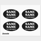 STICKER OVALE MÊME MAIS DIFFÉRENT (Feuille)