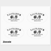 Sticker Ovale Mercantile magique voyageur de Lovelady (Feuille)
