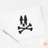 Sticker Ovale Merch officiel Boston Terriers Rock (Enveloppe)