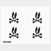 Sticker Ovale Merch officiel Boston Terriers Rock (Feuille)