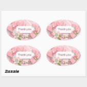 Sticker Ovale Merci (Feuille)