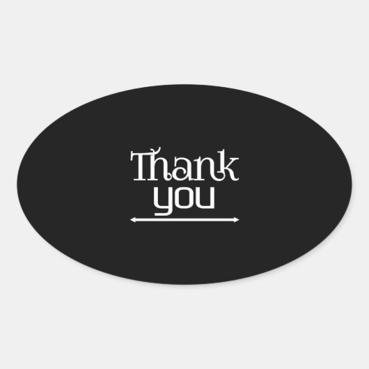 Sticker Ovale Merci  (Devant)