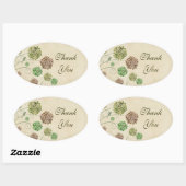 Sticker ovale Merci de mariage Dahlia Garden (Feuille)