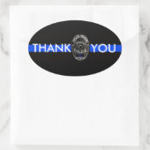STICKER OVALE MERCI DE RETOUR L'ÉTIQUETTE BLEUE OVAL BUMPER (Sac)