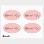Sticker Ovale Merci Floral (Feuille)