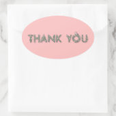 Sticker Ovale Merci Floral (Sac)