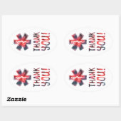 Sticker Ovale merci star of life bokeh (Feuille)