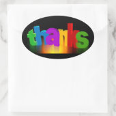 Sticker Ovale merci-vous-140227 merci lettres merci merci beauco (Sac)