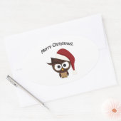 Sticker Ovale Merry Christmas (Enveloppe)