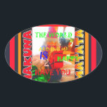 Sticker Ovale Merry Christmas The world around me is happy to ha<br><div class="desc">Merry Christmas The world around me is happy to have you. Create your own world where everything is a blessing. Family friends, work place, hospitals, sports, schools and every inch of the world is what really needs to be appreciated and that is what i am glad of the world. Le...</div>