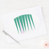 Sticker Ovale Merveilleuse de la saison Arbre de Noël (Enveloppe)