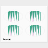 Sticker Ovale Merveilleuse de la saison Arbre de Noël (Feuille)