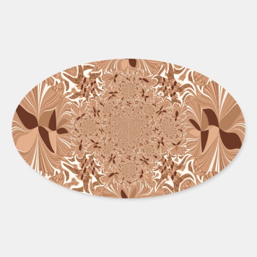 Sticker Ovale Mes couleurs de café du matin (Devant)