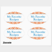 Sticker Ovale Mes recettes favorites (Feuille)