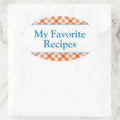 Sticker Ovale Mes recettes favorites (Sac)