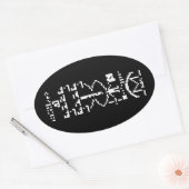 Sticker Ovale Message binaire Arecibo 1974 (Enveloppe)