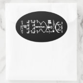 Sticker Ovale Message binaire Arecibo 1974 (Sac)
