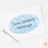 Sticker Ovale Message cassé (Enveloppe)