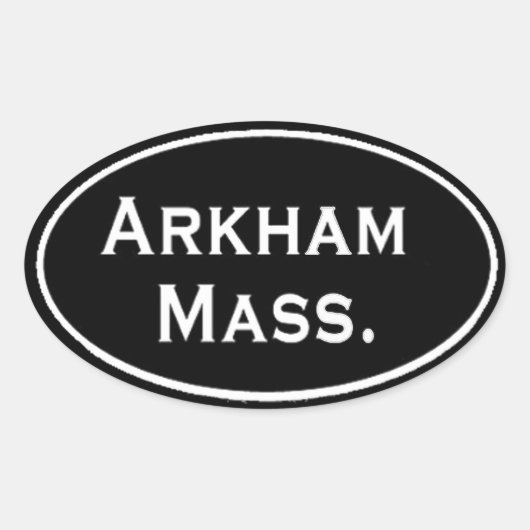 Sticker Ovale Messe d'Arkham. (Devant)