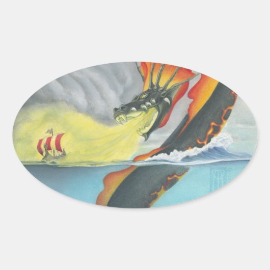 Sticker Ovale Mester Stoor Worm (Devant)