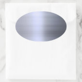 Sticker Ovale Métal argenté brossé texturé (Sac)