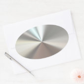 Sticker Ovale Metal d'artistic silver (Enveloppe)