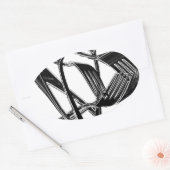 Sticker Ovale Métallique (Enveloppe)