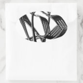 Sticker Ovale Métallique (Sac)