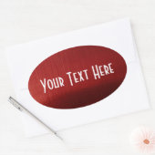 Sticker Ovale Métallurgie rouge (Enveloppe)