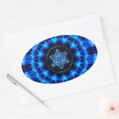 Sticker Ovale Metatrons Würfel - Merkaba - Stern Tetraeder (Enveloppe)