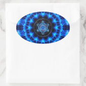 Sticker Ovale Metatrons Würfel - Merkaba - Stern Tetraeder (Sac)