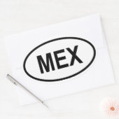 Sticker Ovale Mexique "MEX" (Enveloppe)