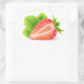 Sticker Ovale Mi-fraise (Sac)