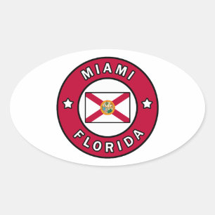 Sticker Ovale Miami Floride