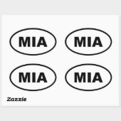 Sticker Ovale Miami MIA (Feuille)