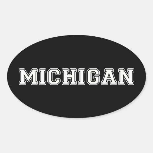 Sticker Ovale Michigan (Devant)
