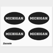 Sticker Ovale Michigan (Feuille)