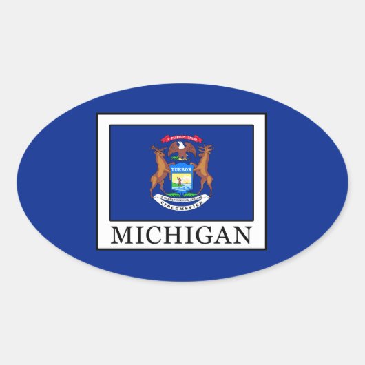 Sticker Ovale Michigan (Devant)
