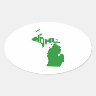 Sticker Ovale Michigan Home State
