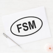 Sticker Ovale Micronésie "FSM" (Enveloppe)
