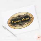 Sticker Ovale Miel Mead Microbrasserie Golden (Enveloppe)