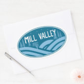 Sticker Ovale Mill Valley California Outdoor (Enveloppe)