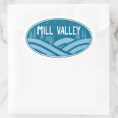 Sticker Ovale Mill Valley California Outdoor (Sac)