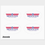 Sticker Ovale Milwaukee Pride (Feuille)