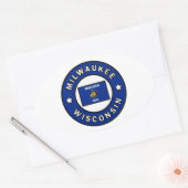 Sticker Ovale Milwaukee Wisconsin (Enveloppe)