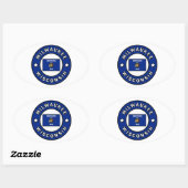 Sticker Ovale Milwaukee Wisconsin (Feuille)