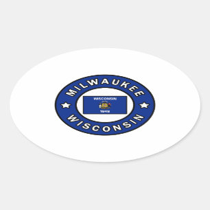 Sticker Ovale Milwaukee Wisconsin