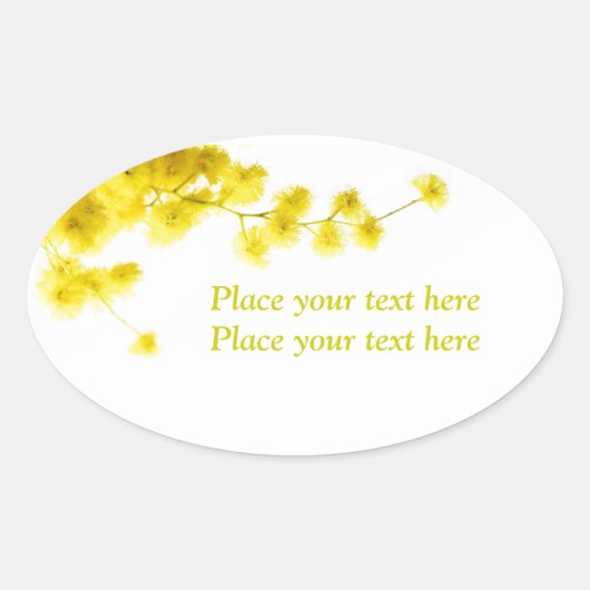 Sticker Ovale Mimosa (Devant)