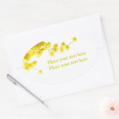 Sticker Ovale Mimosa (Enveloppe)